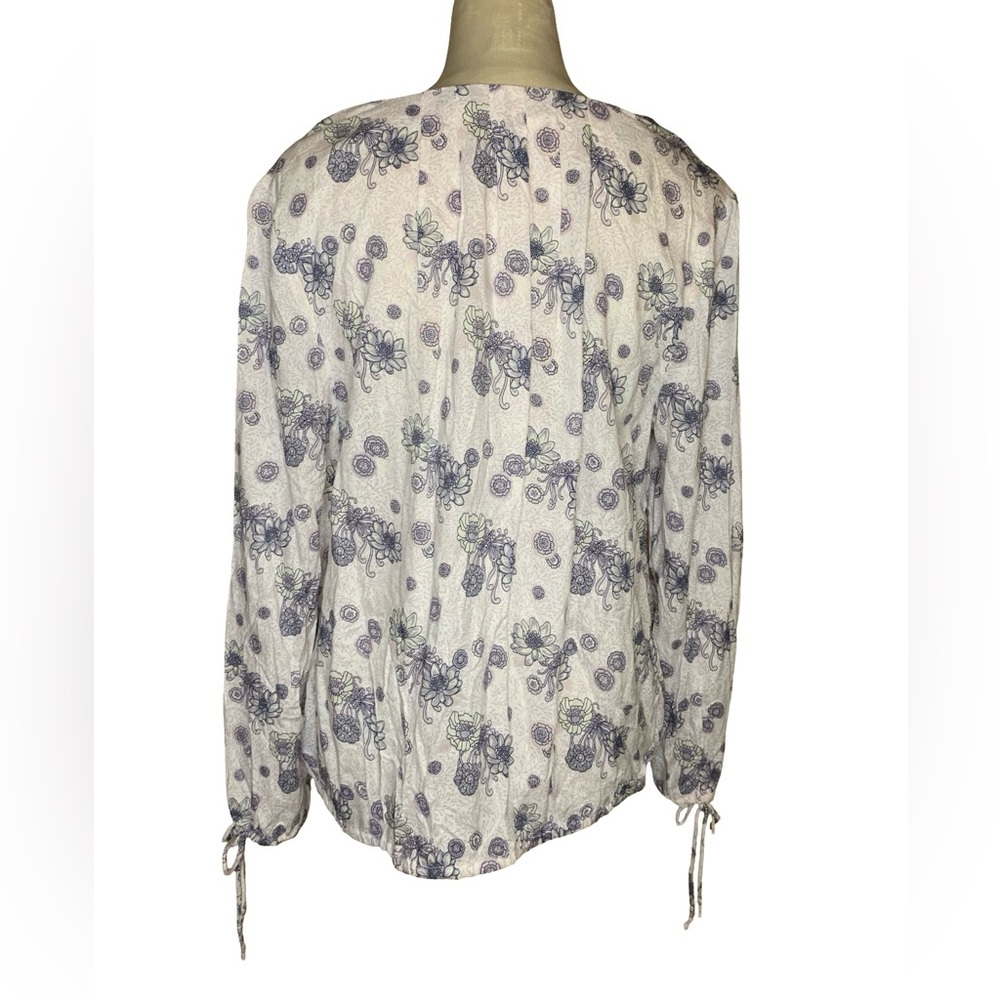 Lucky Brand Floral Print Women's Top - White and Purple - Picture 2 of 4